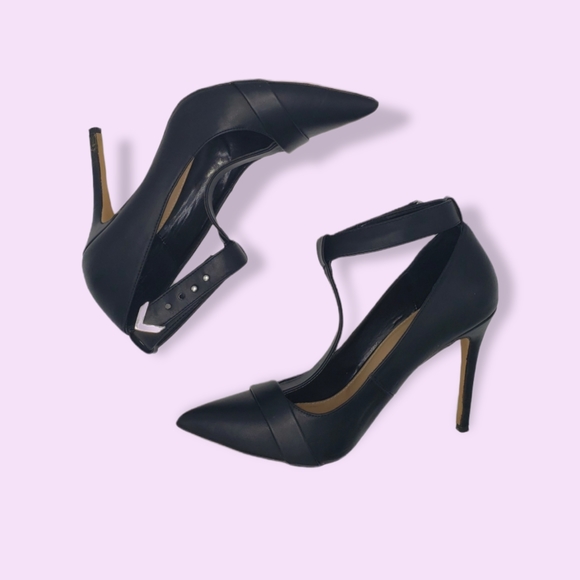 Size 10 JustFab ankle strap stilettos - Picture 2 of 5
